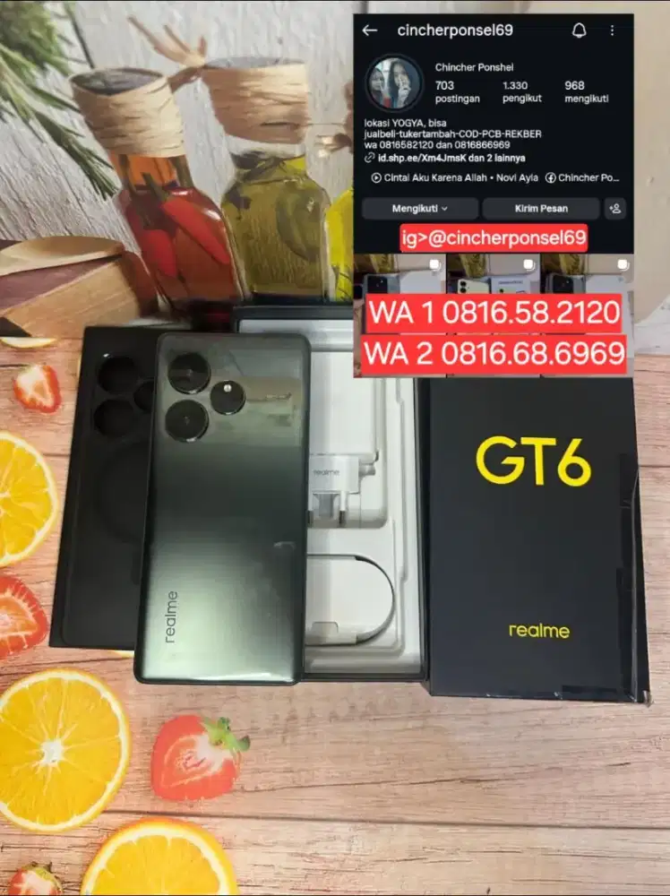hp likenew Realme GT 6 12/256 istimewa tinggal pakai super kencang