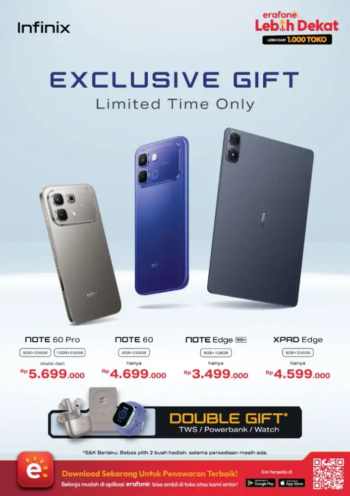 Infinix Series, ga cocok bisa ditukar.