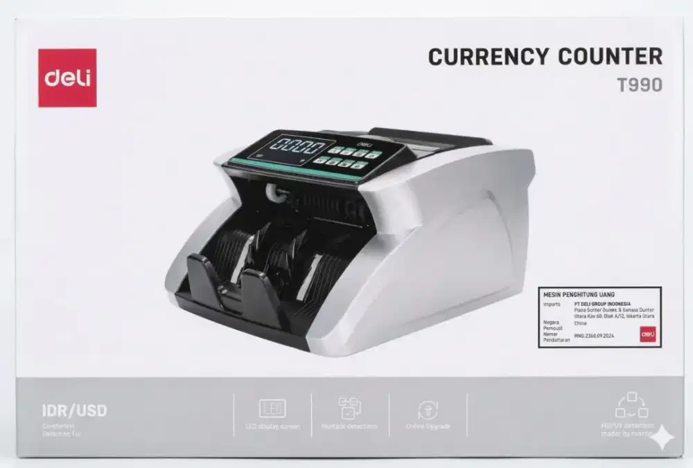 Currency Counter/Penghitung Uang T990(deli)