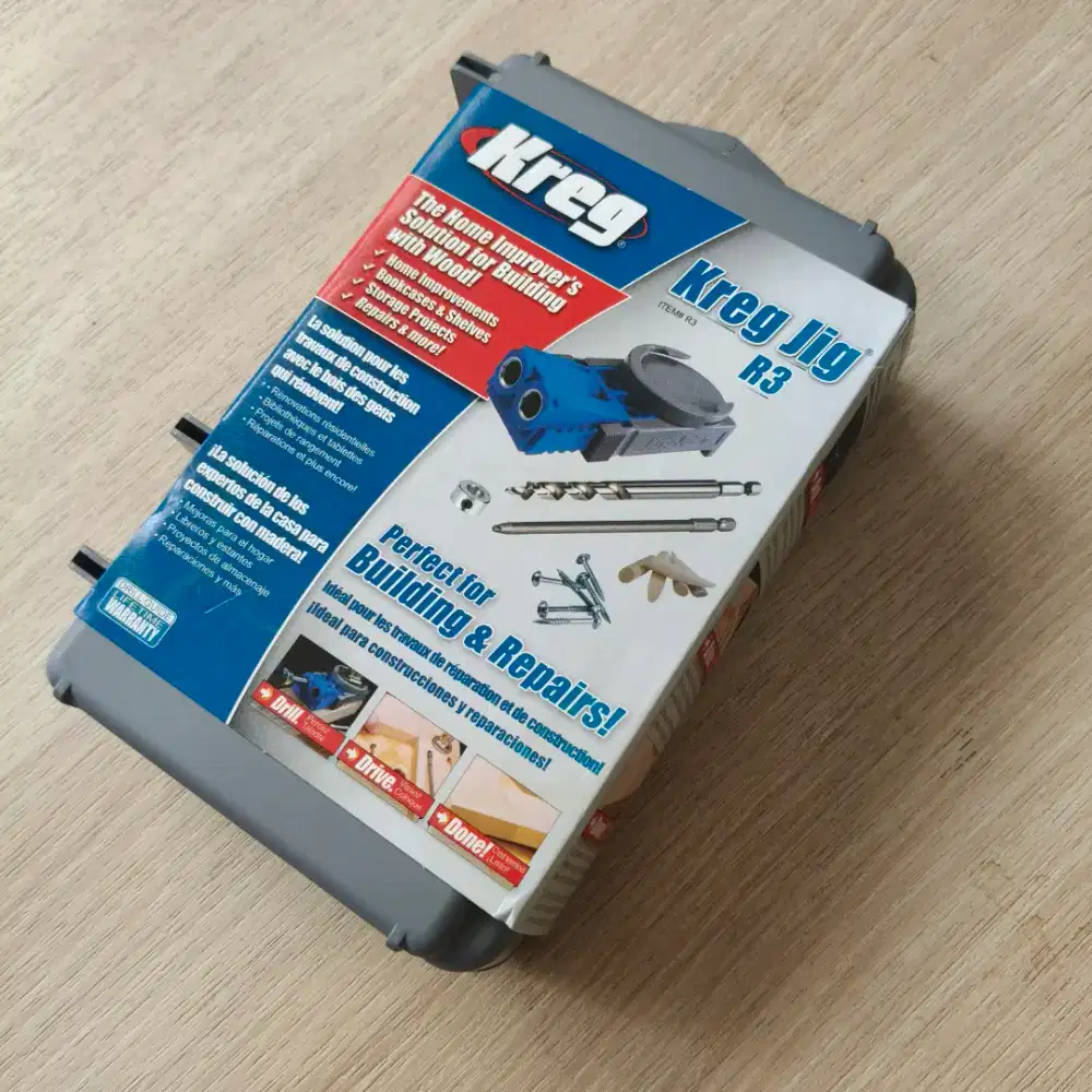Kreg Jig R3 Pocket Hole Jig System Alat Lubang Miring Kayu - Original