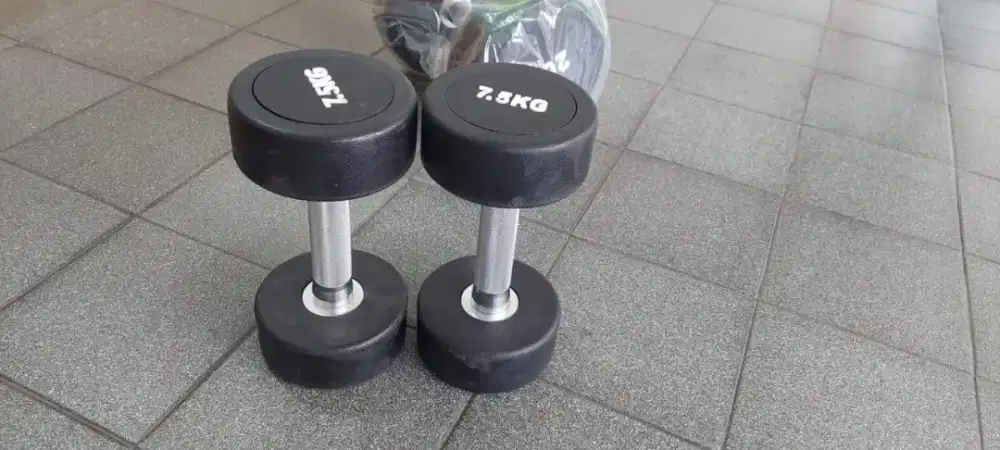 Dumble bulat plus rack komersial fitness import