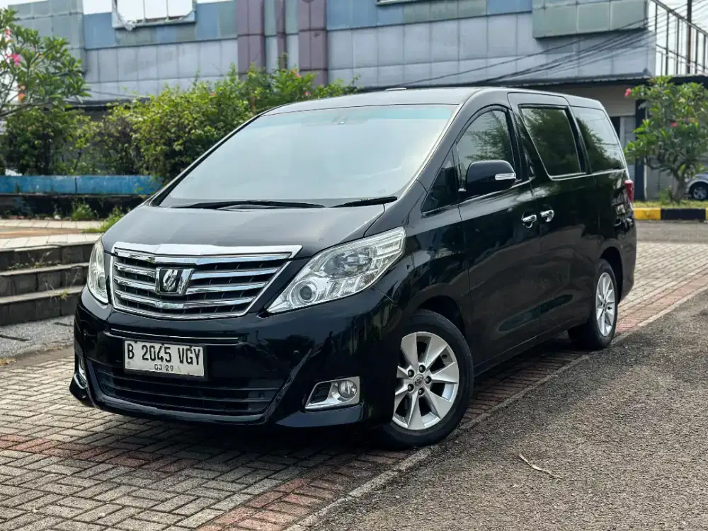TOYOTA ALPHARD G 2.4 AT BERYLLIUM SOUND 2014 HITAM TDP 20JT