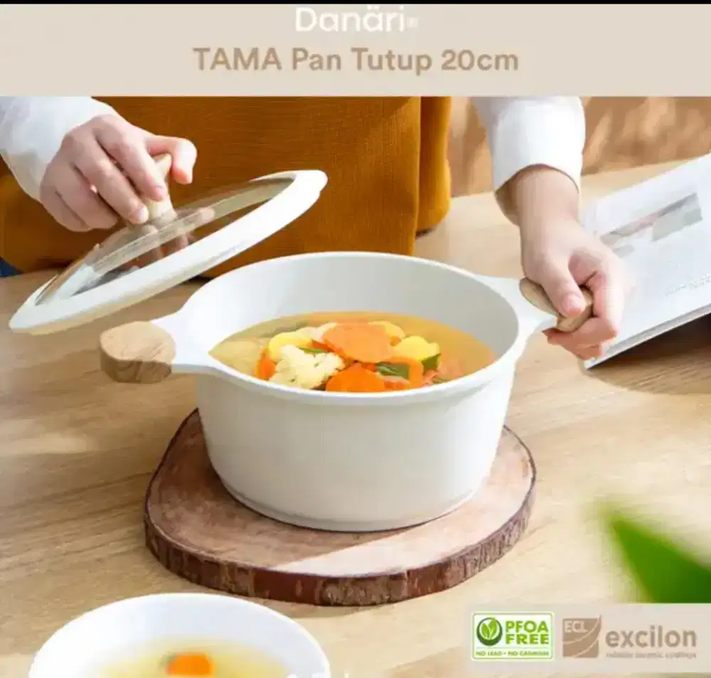 Danari TAMA Casserole Pan dengan Tutup Ceramic Coating 20Cm