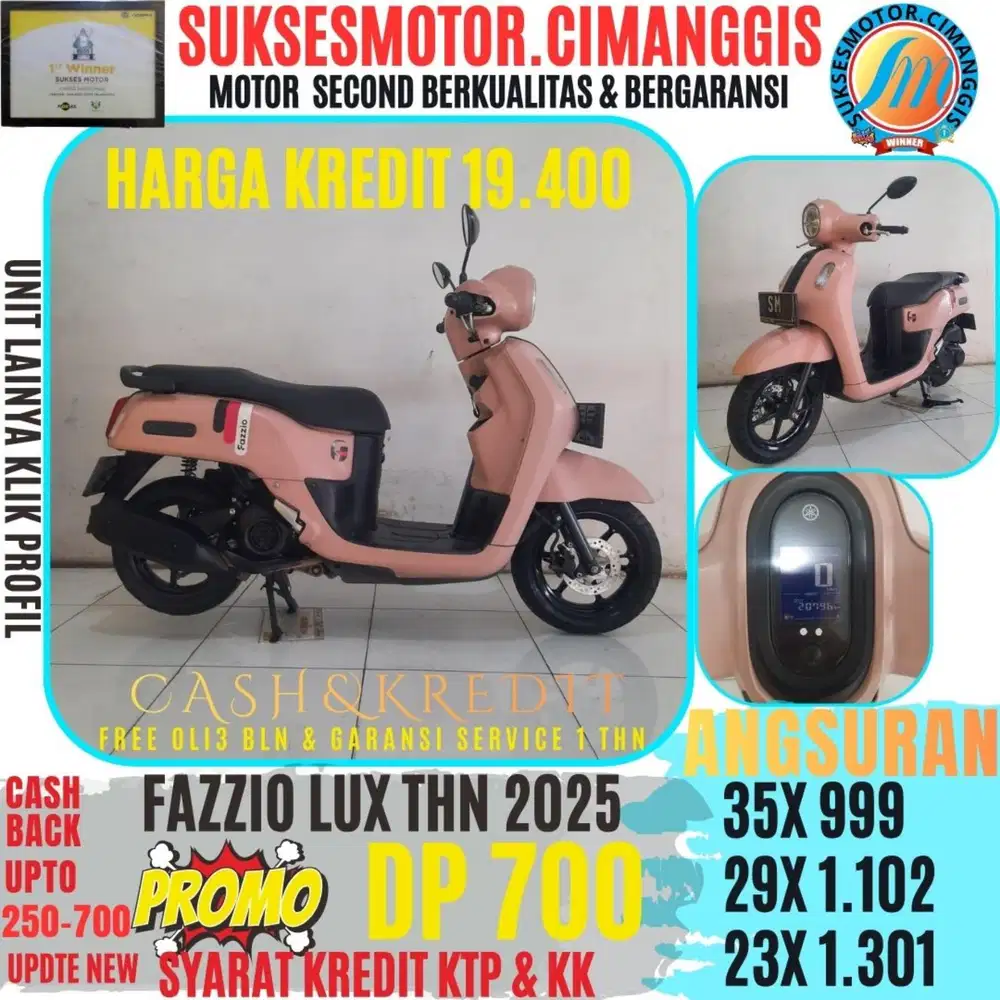 FAZZIO LUX PROMOTERMURAH CASHBACK UPTO700RB BERGARANSI SERVICE