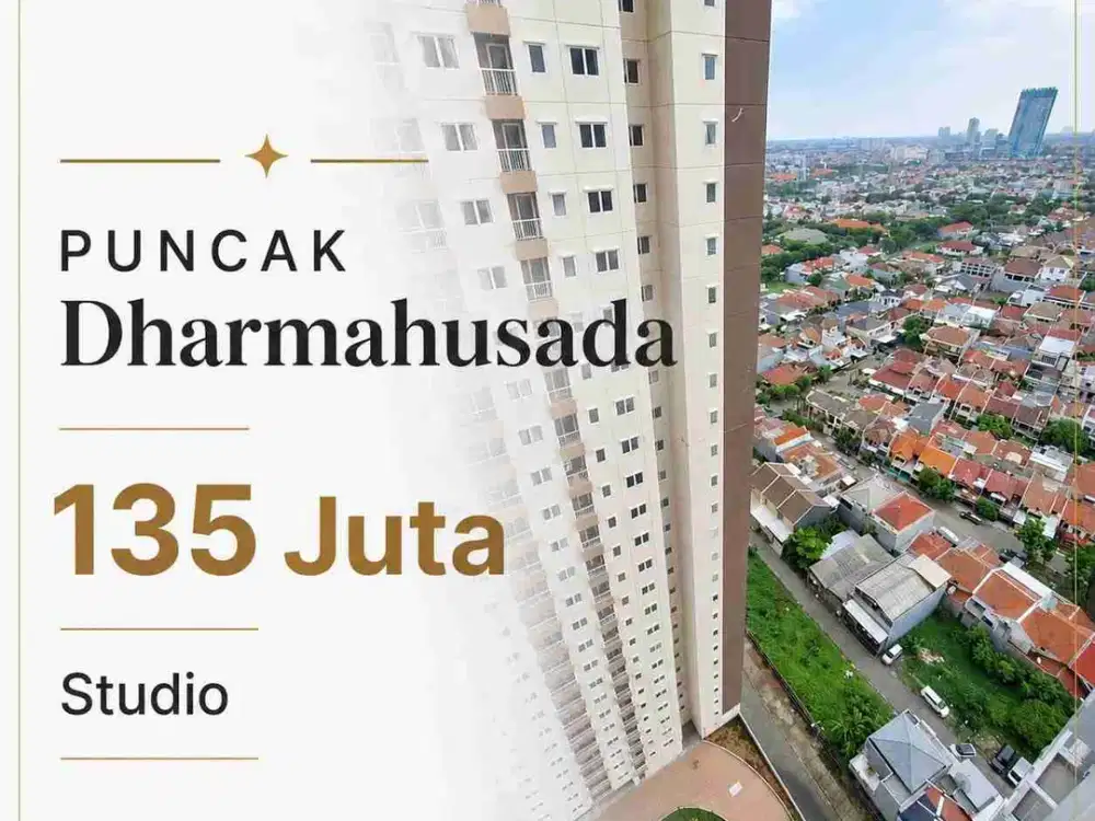 PUNCAK DHARMAHUSADA TERMURAH ‼️ Apartemen Studio Nol Raya Merr dekat Unair C