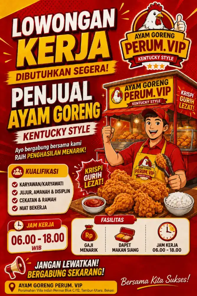 Lowongan Penjaga Ayam Goreng D'Fresto