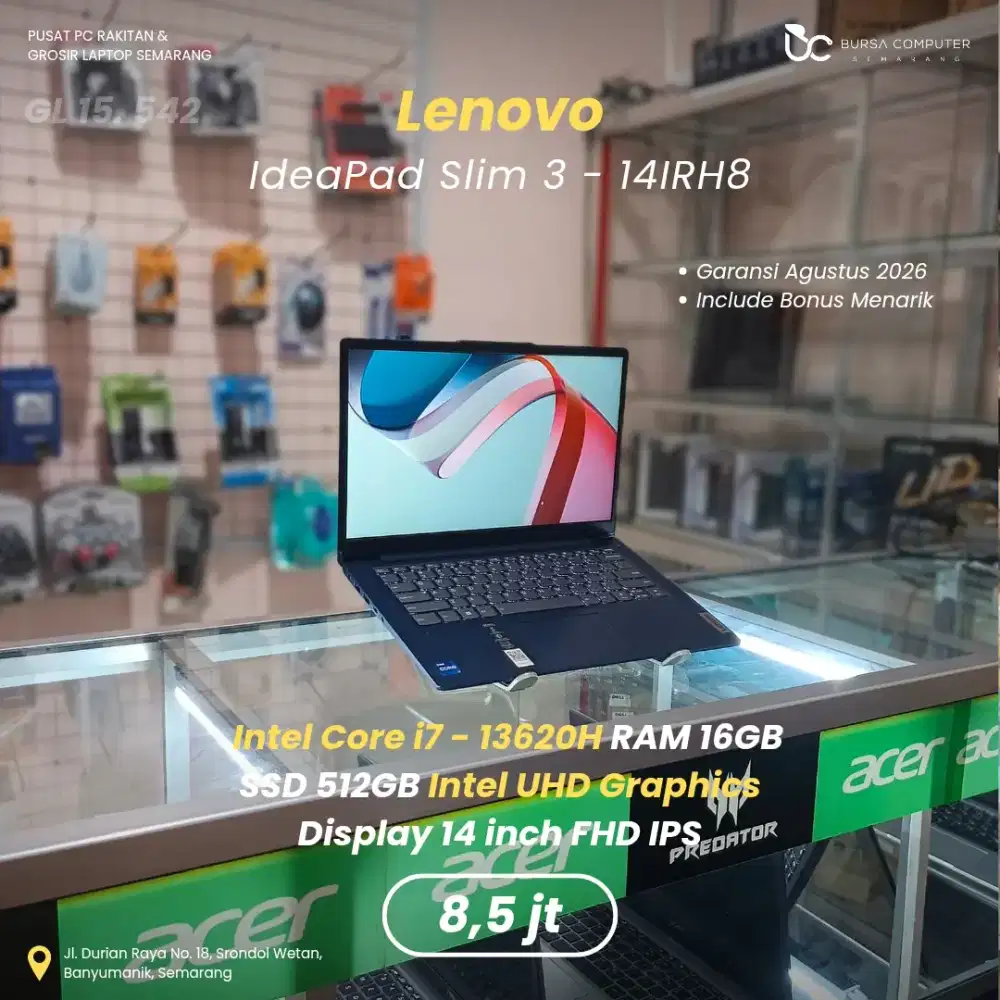 LENOVO Ideapad 3i-14IRH8 | Core i7 13620H 16GB 512GB