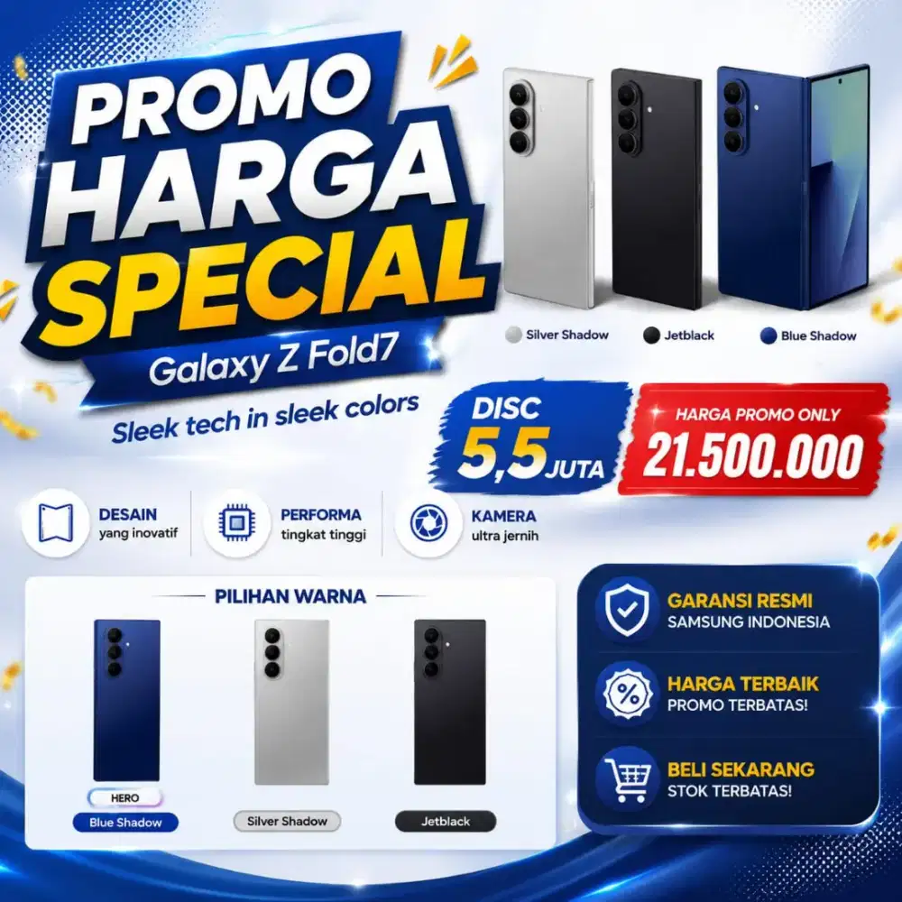 Promo harga special Samsung Galaxy z fold7. Globalindocellteluk