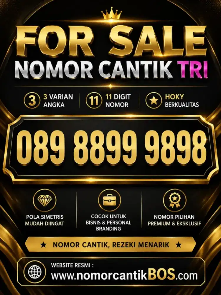 Nomor Cantik tri 11 digit abab 9898 terbaik