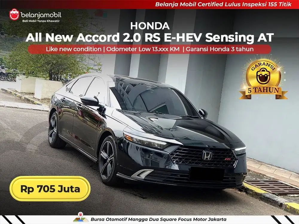 [ LOW KM ] Honda Accord 2.0 RS E-HEV Sensing AT Hitam 2024/2025