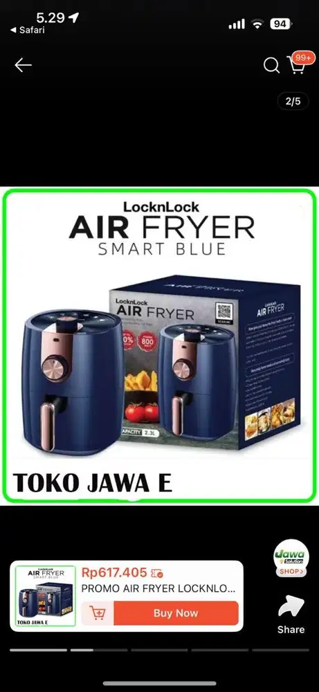 Airfryer Lock n Lock LOW WATT