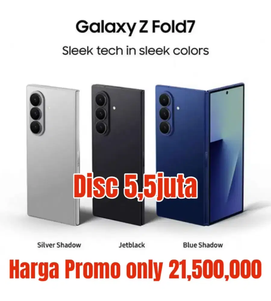 Promo Samsung Galaxy Z fold7. Globalindocellteluk