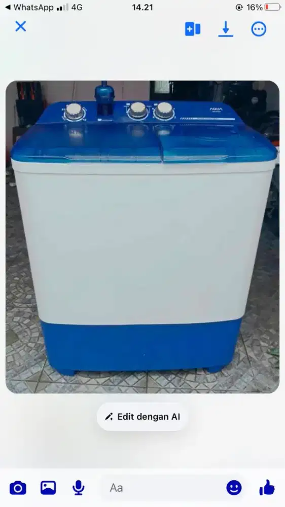 Mesin cuci aqua 7kg normal