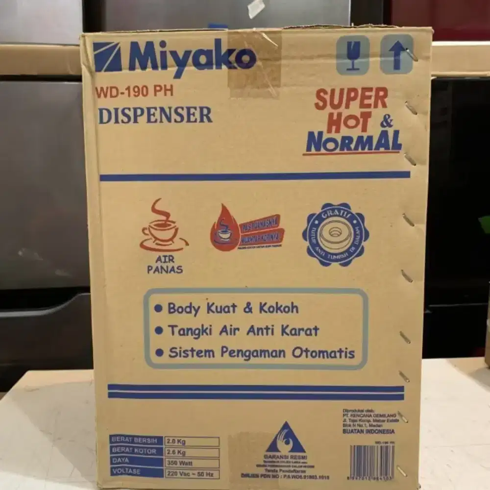 Di Jual murah Dispenser miyako air minum galon atas