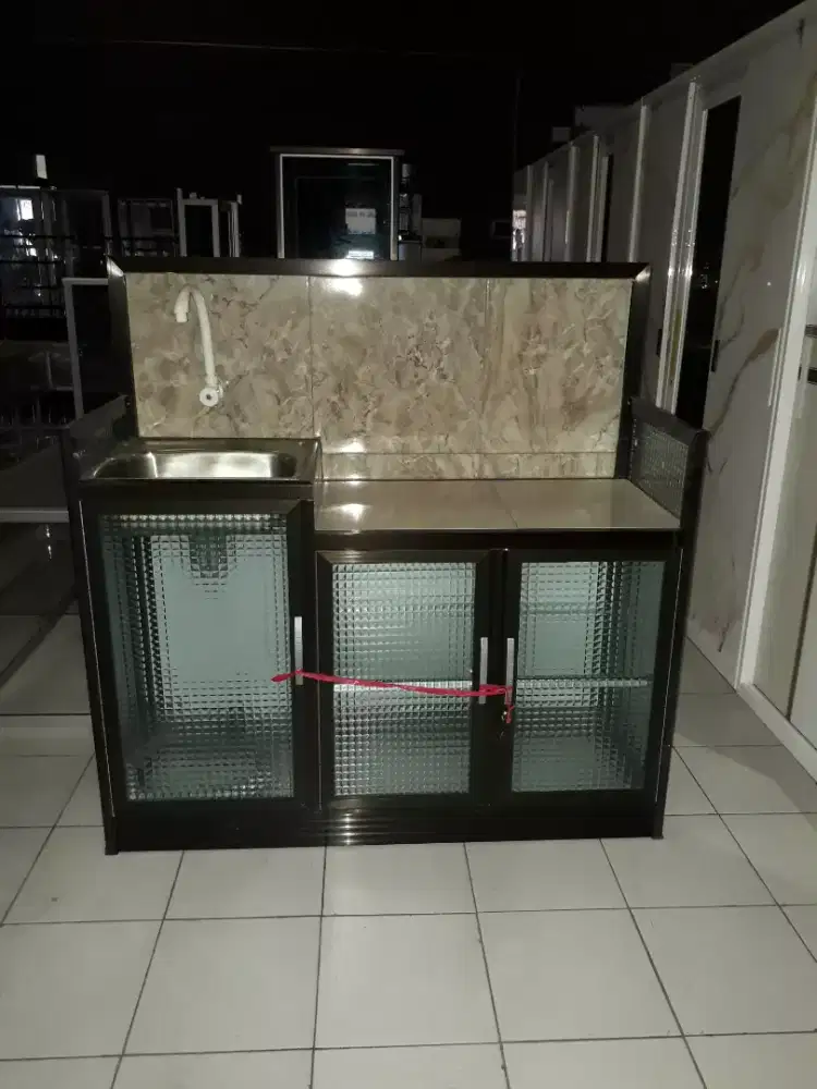 RAK PIRING WASTAFEL UK 120 CM COKELAT KACA ES