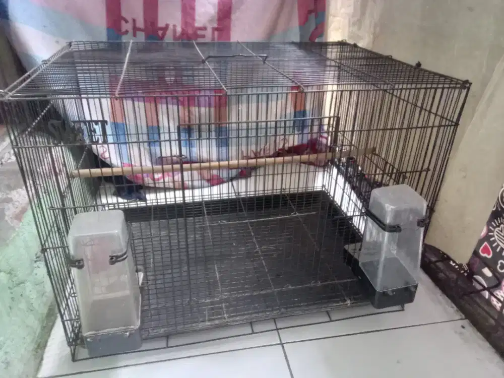 Kandang burung kotak besi