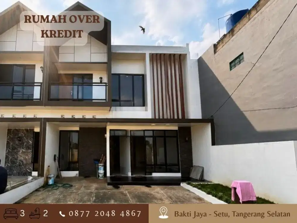 Jual Rmh Over Kredit 2LT 59JT dkt Stasiun KA di Bakti Jaya Setu Tangsel