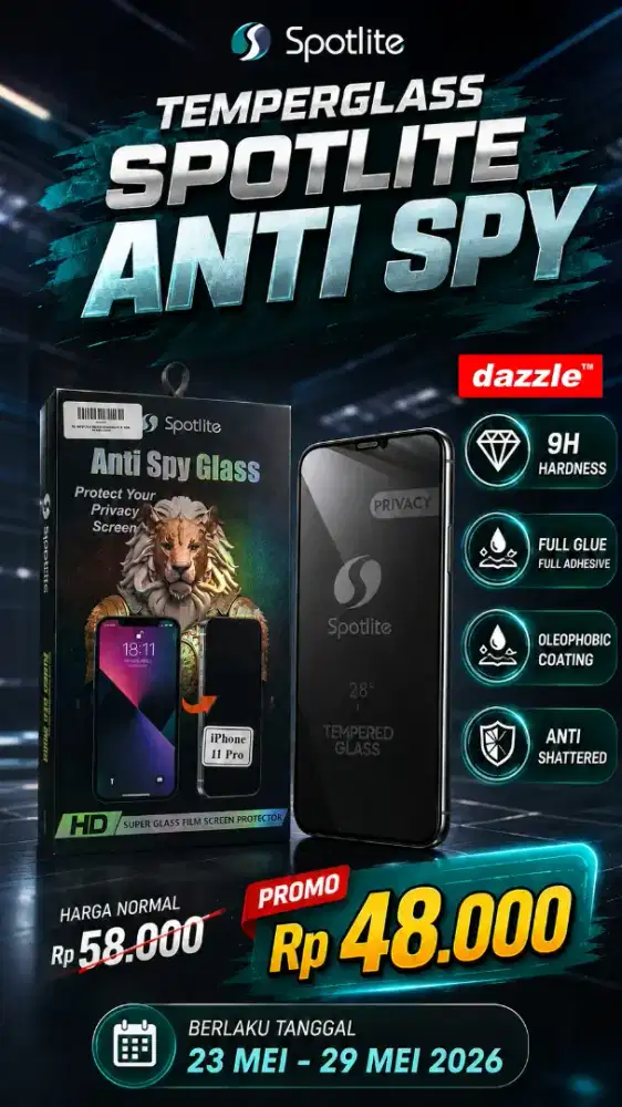 Temperglass Spotlite Anti Spy