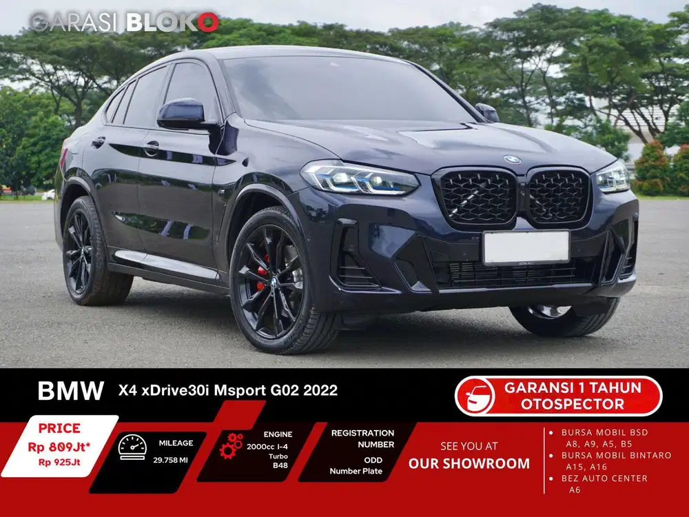 Warranty ON - BMW X4 G02 LCI  MSport xDrive30i 2022