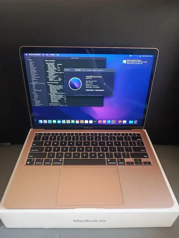 Macbook air M1 fullset mulus