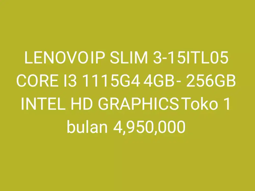 LENOVO	IP SLIM 3-15ITL05