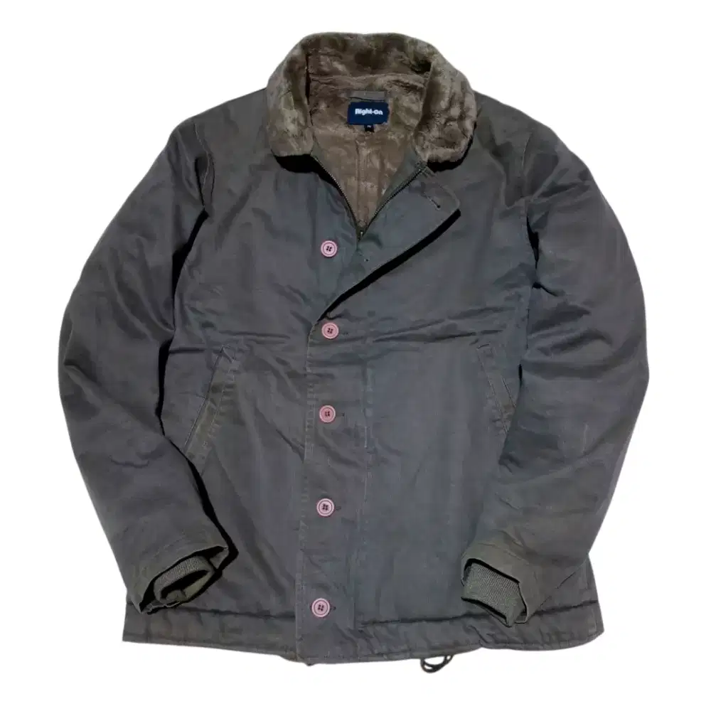 RIGHT-ON Canvas Sherpa Type N1 Deck Military Style Jacket