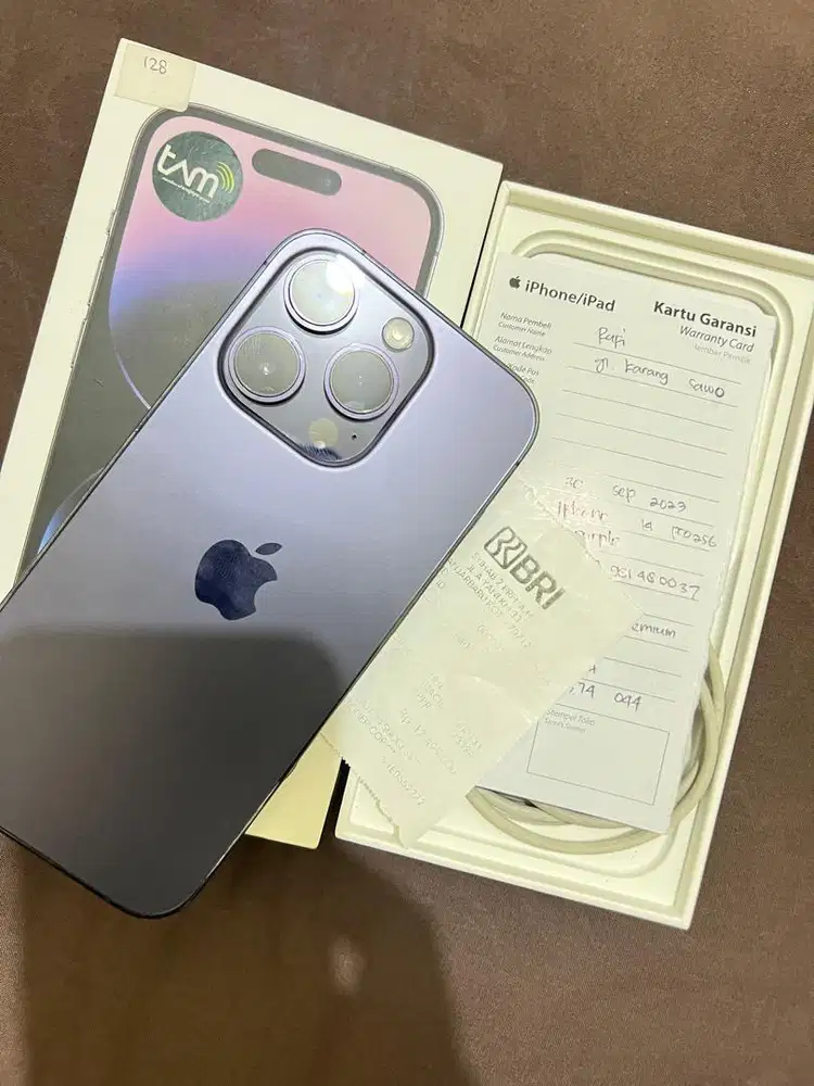 Iphone 14 pro 128 resmi ibox no minus siap pakai tgn prtma dr awal nkr