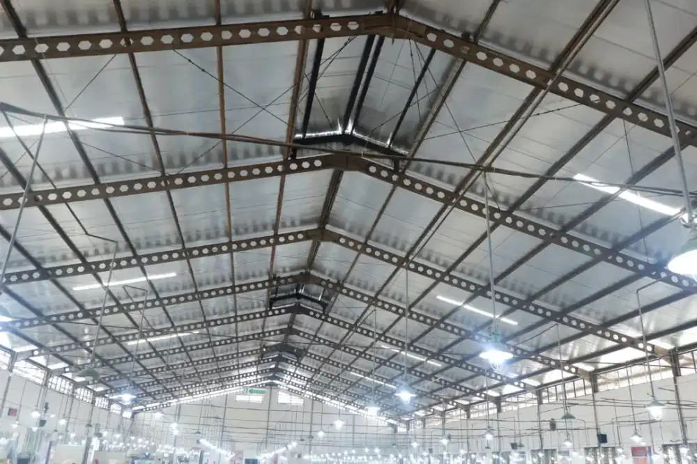 Aluminium foil Peredam panas atap pabrik atau gudang