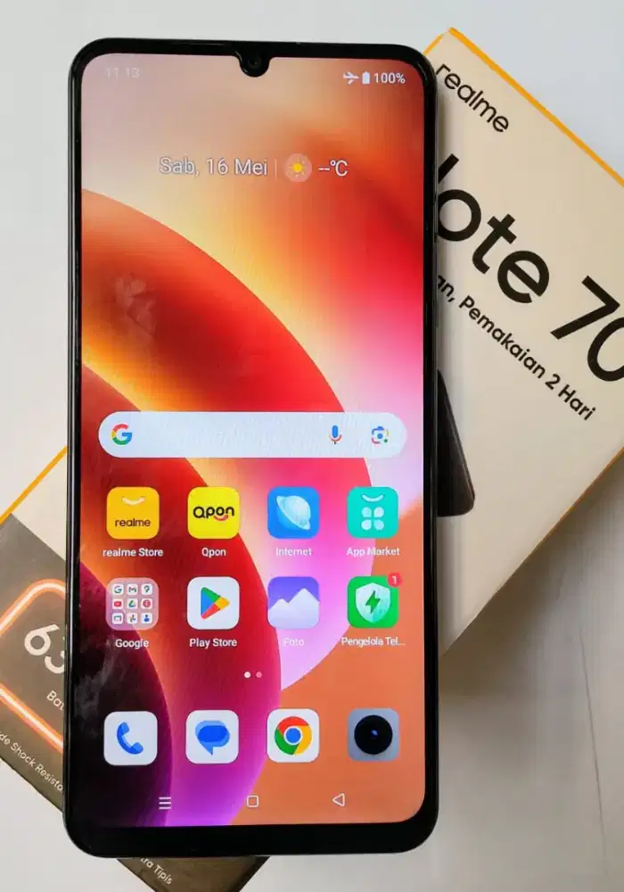 Realme Note 70 Ram 4+4/128 baru 2 bulan