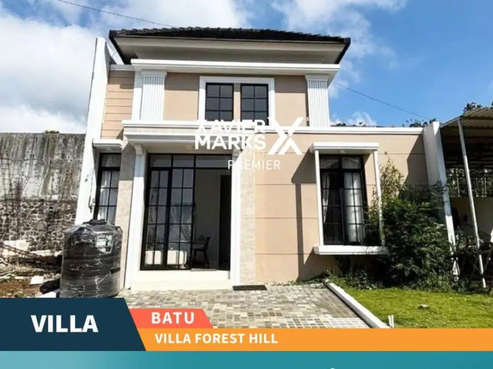 DIJUAL Villa Cantik Full Furnish dg High Ceiling dan Inner Skylight Siap Huni View Gunung Kawasan Aman dan Dekat Destinasi Populer di Forest Hill