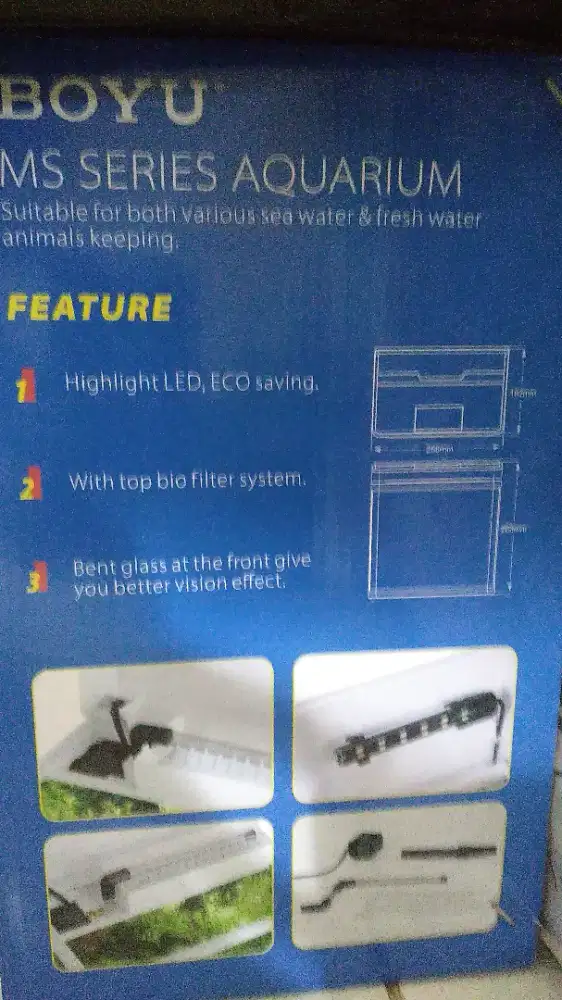 Jual aquarium merk Boyo