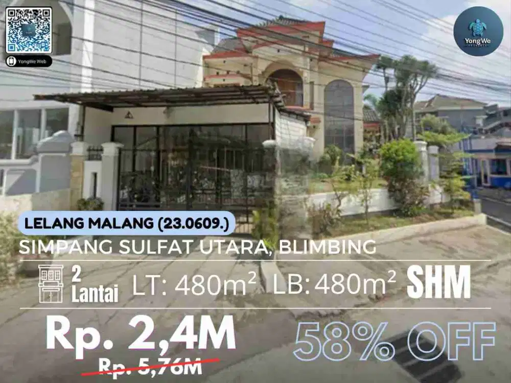 0609 Rumah Lelang Malang Simpang Sulfat Utara Blimbing