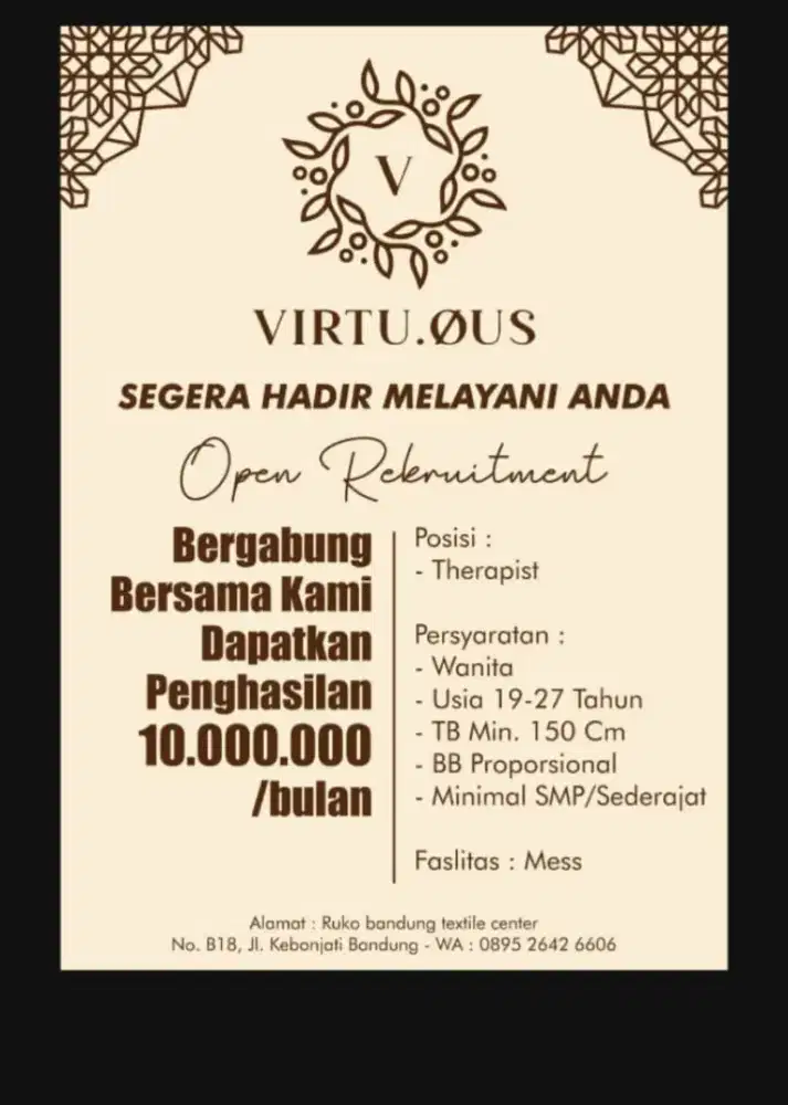 Lowongan kerja khusus cewe