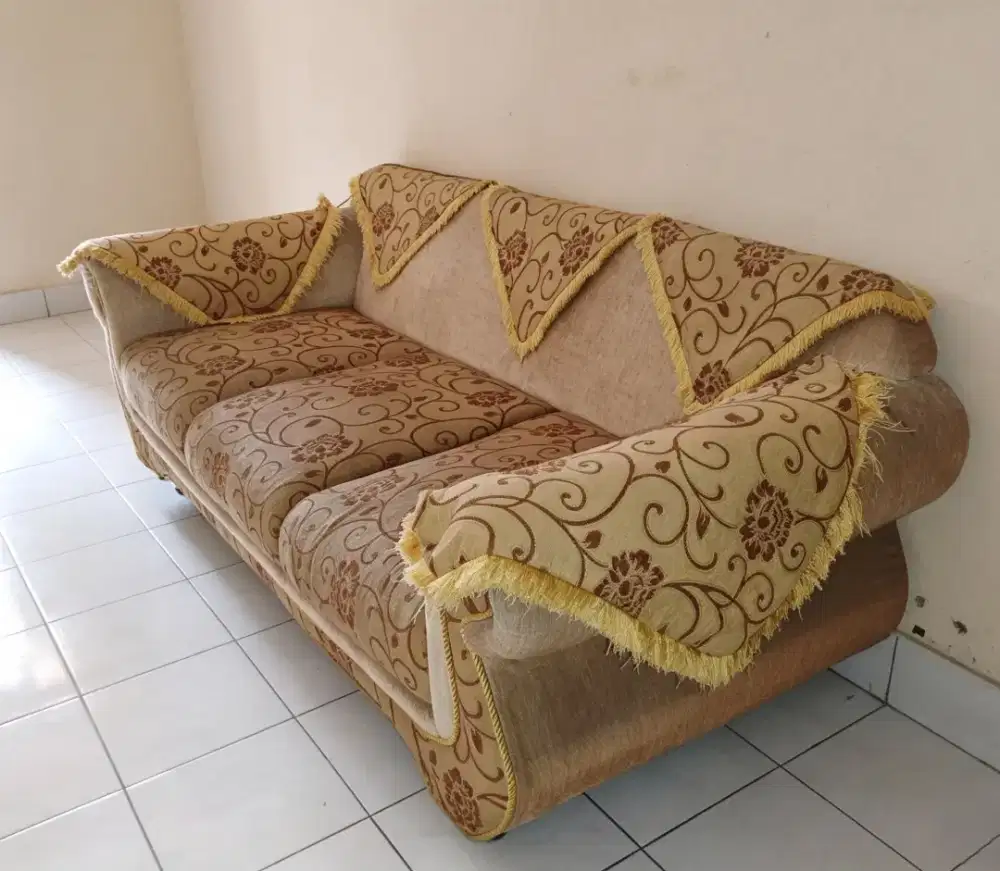 (BISA NEGO) Sofa Fabric (1 SET) Set 1+2+3 Seater