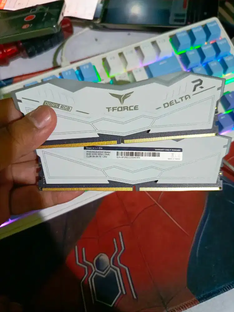 Team T-Force Delta RGB DDR5 5200MHz Dual Channel 16GB (2x8GB) WHITE