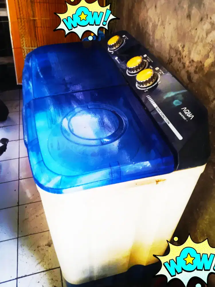 Dijual : Rp 300.000 Nego Tipis,Mesin Cuci Merk AQUA ,Pengering Fungsi
