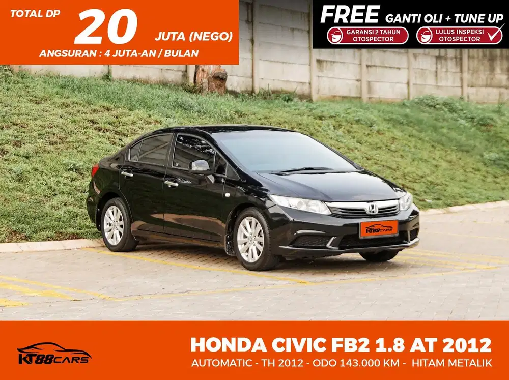 Dp 20jt Garansi HONDA CIVIC 1.8 AT 2012