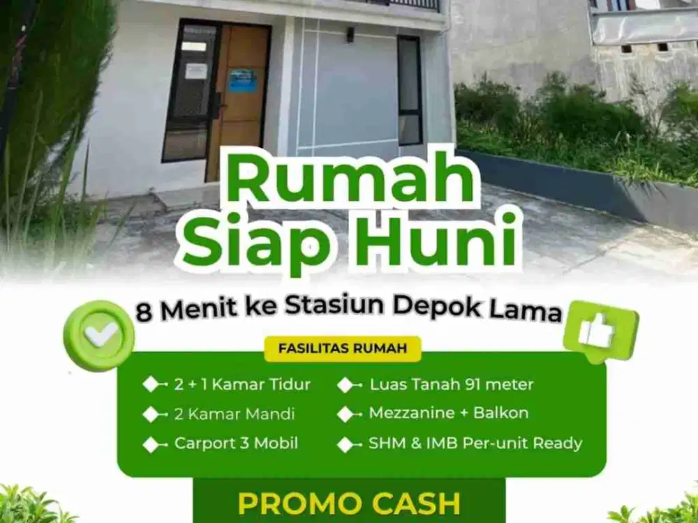 Rumah 2 lantai harga 1 lantai Cipayung Depok
