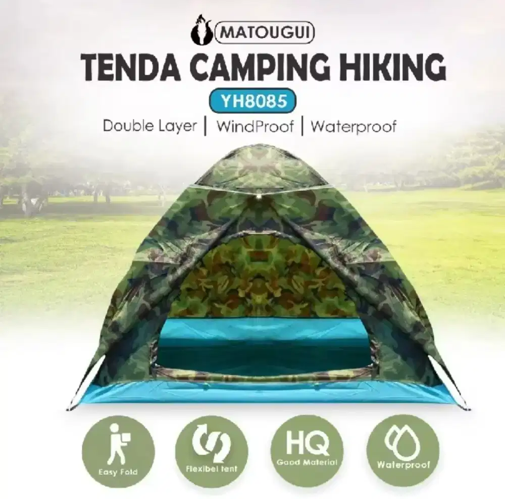 Tenda camping gunung dome double layer kapasitas 4 orang