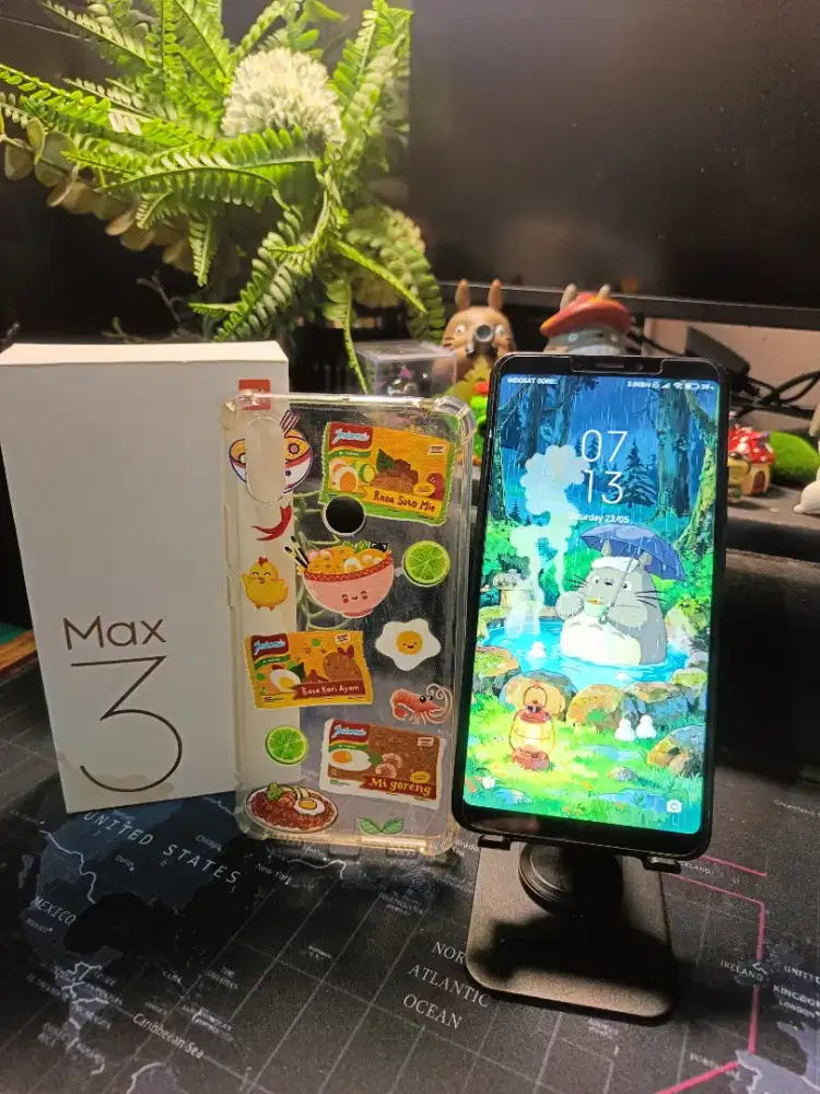 DIJUAL HP XIAOMI MIMAX 3 / MI MAX 3 STORAGE 4/64GB HITAM LAYAR BESAR