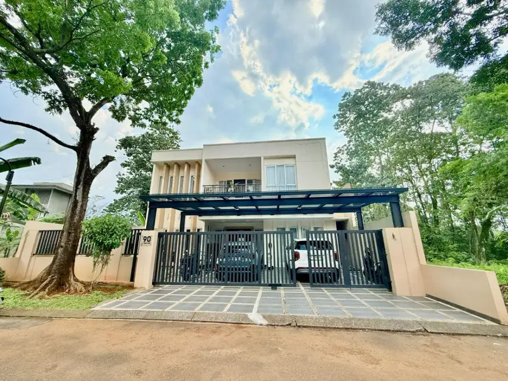 Rumah Modern Tropis Halaman Luas Siap Huni Furnish Sentul City Bogor