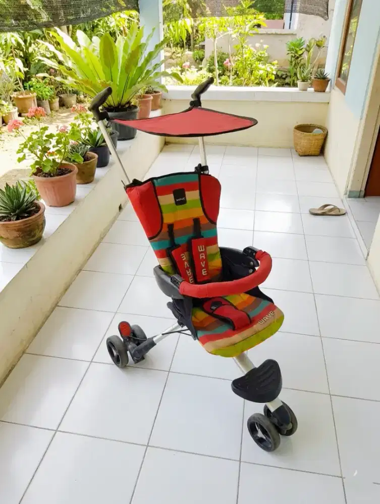 Stroller kabin, di lipat kecil, mulus, cerah, batam Center