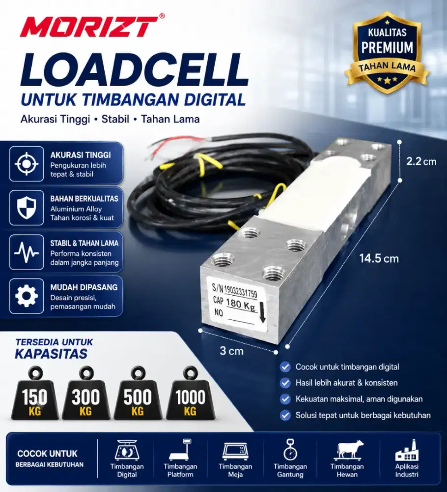 Loadcell Timbangan digital 150kg-1000kg Morizt/gigan