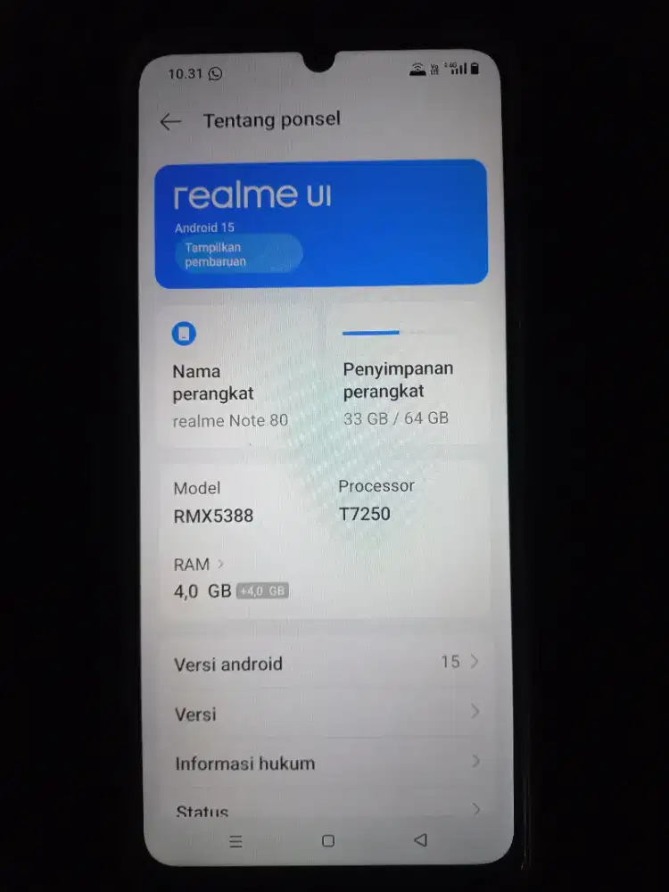 Realme note 80 black