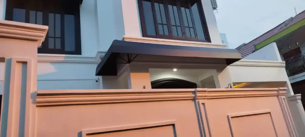 Kanopi awning rangka besi hollow