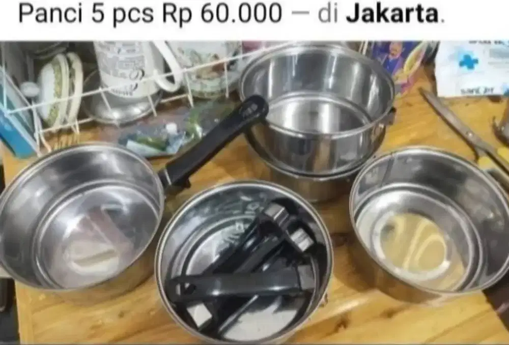 Panci stainless gagang