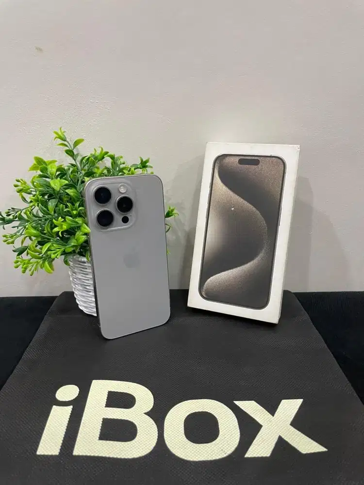 IPhone 15 Pro 128GB iBox Natural mulus Fullset Ori BH 90% 3Utool 98