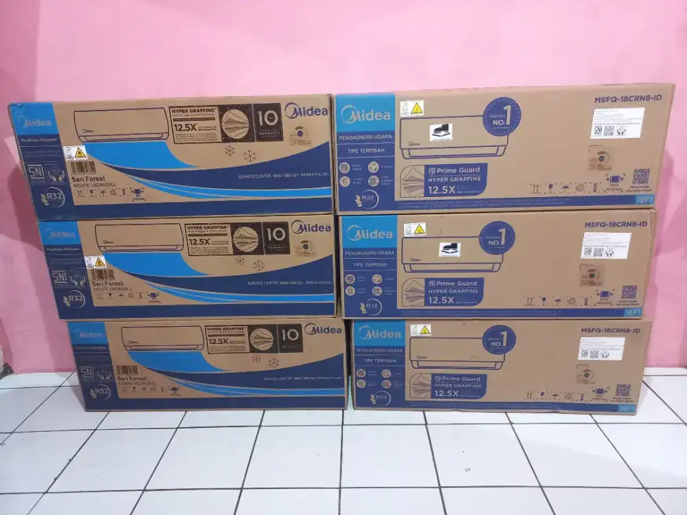 BORONGAN 6 UNIT INDOOR AC MIDEA 2PK