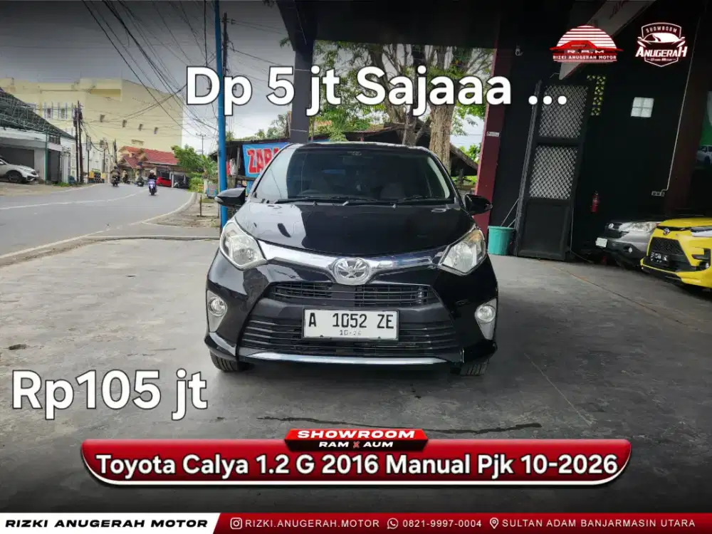 Dp ringan Toyota Calya 1.2 G 2016 Manual MT
