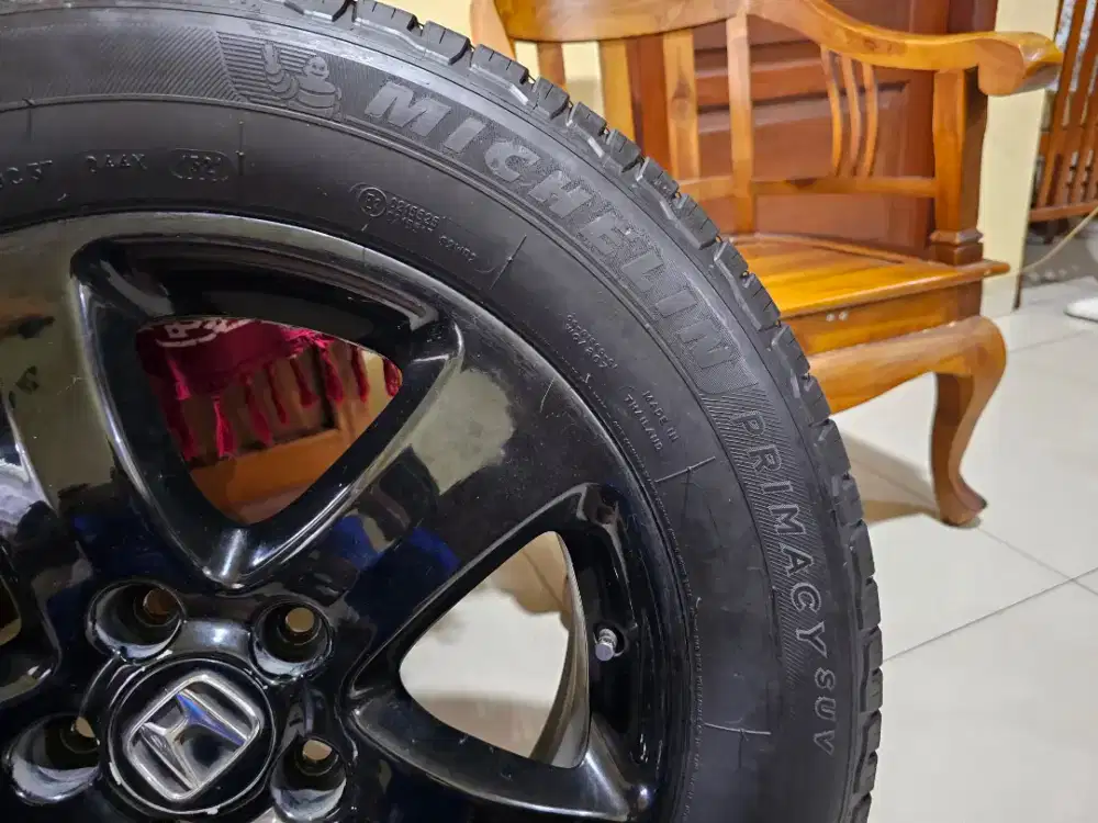 Michelin Primacy SUV 225/65/R17 TEBAL + Velg OEM CRV Gen 3 hitam gloss